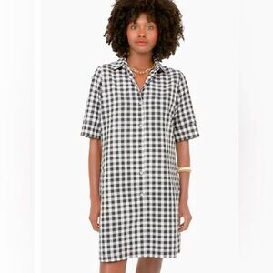 NEW Tuckernuck Pomander Place Lillian Shirt Dress Cotton Black‎ White Gingham M